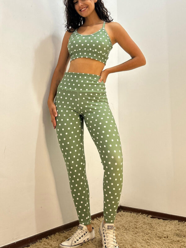 Conjunto de Calça em Poá Verde Claro