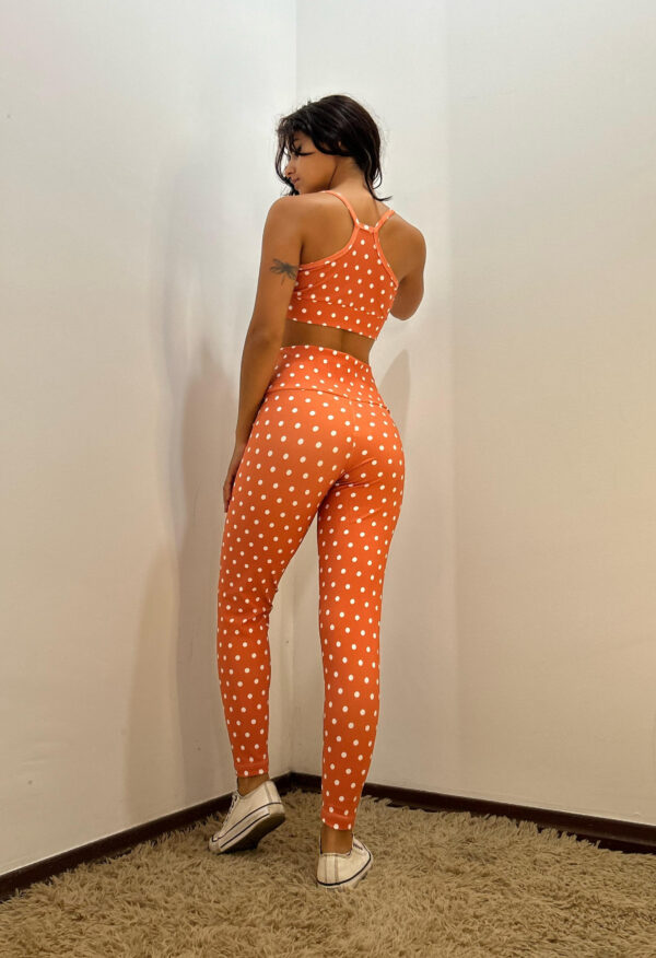 Conjunto de Calça em Poá Laranja Claro - Image 2