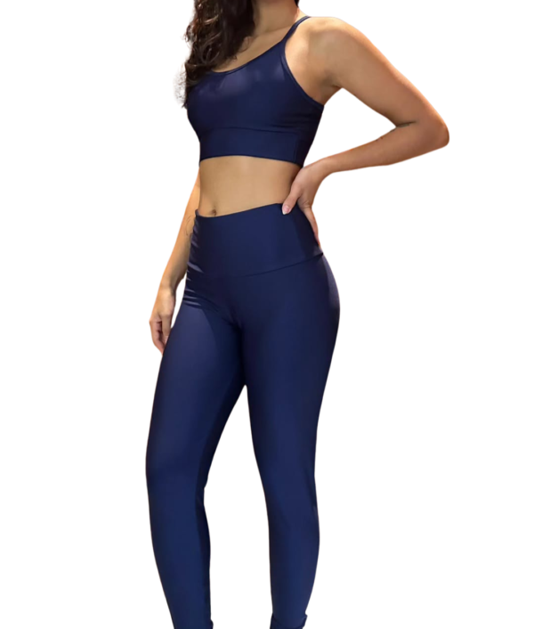 Conjunto de Calça Em Suplex *Azul Marinho*